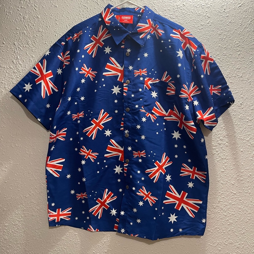 LOWES Unisex Australian‎ Flag Hawaiian Shirt#60A